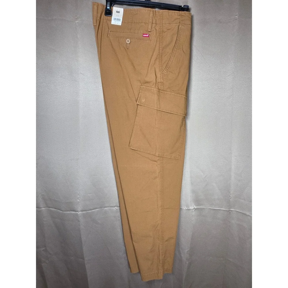 Levi's XX Cargo Taper Pants Mens 36x32 Brown Stretch Canvas NWT